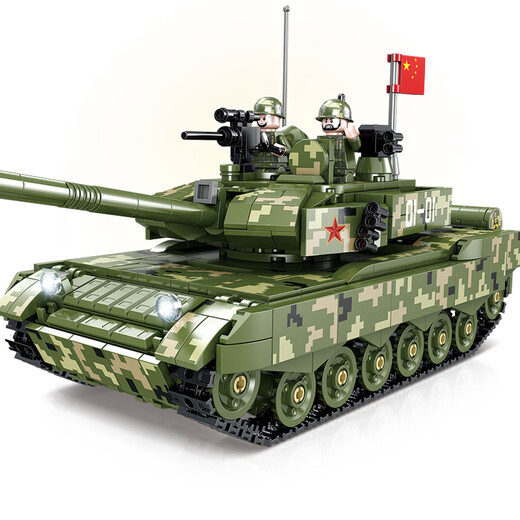 Kompatibel mit Lego Building Block Tank Series Militärmodell Kinder Dongfeng Panzerfahrzeugversammlung Spielzeugjungen Geschenk 8-in-1 Kaiser Tank 1048 Partikel