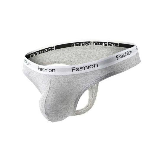 Sexy underwear temptation cocoa lickable sexy underwear men's low-waist butt-lifting thong one-thread youth personality gay white + royal blue + hemp gray M100-120Jin Jin equals 0.5 kg