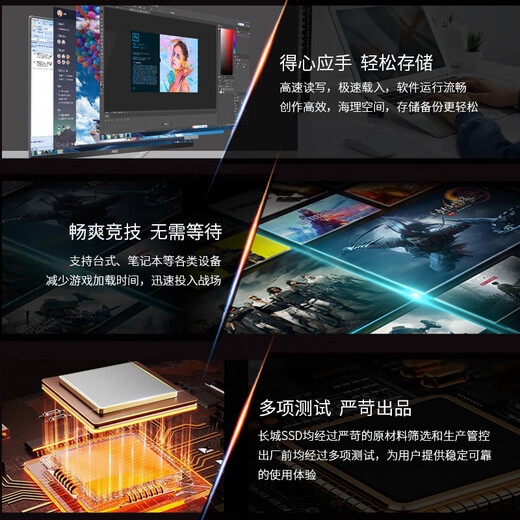 长城（Great Wall）2T SSD固态硬盘 M.2接口(NVMe协议)PCIe 3.0x4 GW3500系列 读速可高达3500MB/s