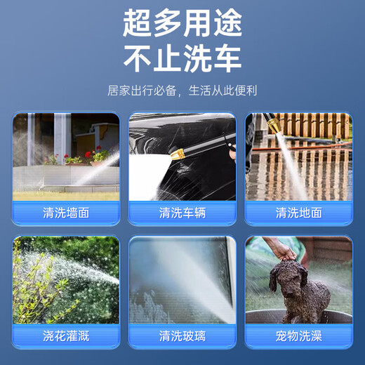 Huiduoduo car wash water gun high-pressure household water spray belt telescopic water pipe flushing yard hose artifact water pump connected to the faucet