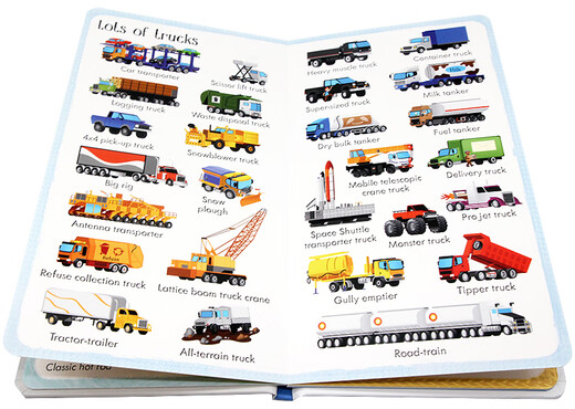 英文原版 199种大机器 Usborne 199 Big Machines 尤斯伯恩儿童英语早教启蒙认知单词学习绘本纸板书 进口英语原版书籍 全英文版