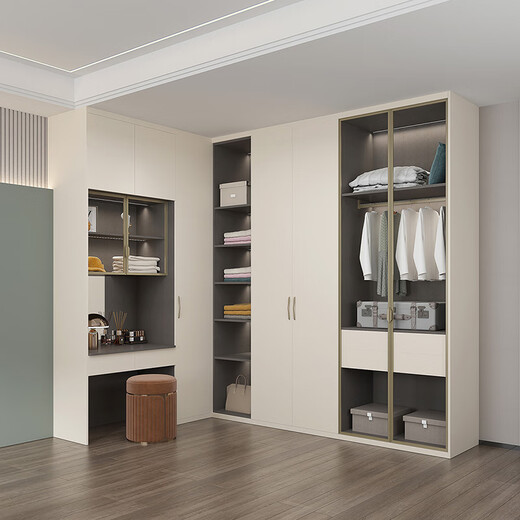 Sophia's wardrobe is customized for the entire house. The master bedroom's large wardrobe is a corner storage cabinet. The TV cabinet is combined with the entrance shoe cabinet. Package price (membership fee)