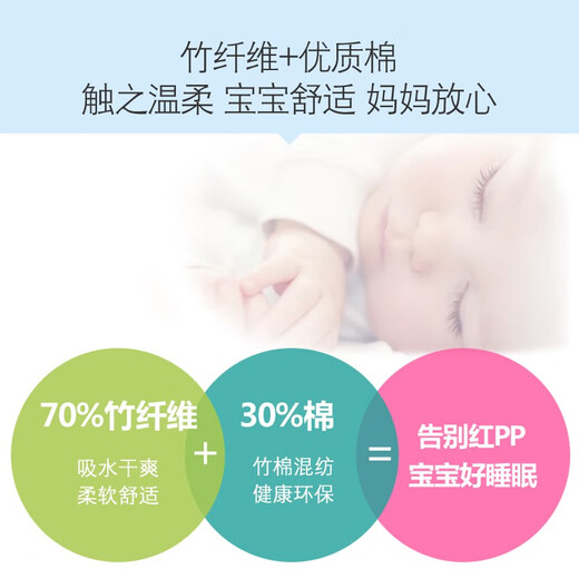 安耐士婴儿纱布尿布新生儿片宝宝竹纤维戒子布透气可水洗 1片装 70*55cm 10条(尿布带2条+尿布裤1条)