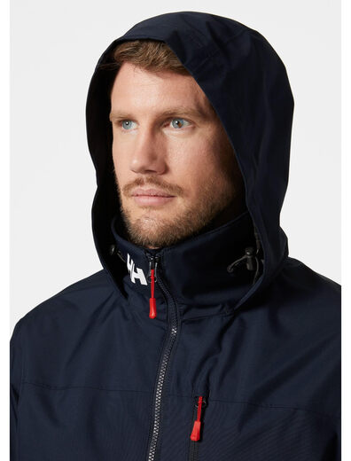 HELLY HANSEN, HH H/H Helly Hansen Men's Crew 2.0 Waterproof and Windproof Hooded Jacket Urban Commuting Daily Casual 597 Navy Medium