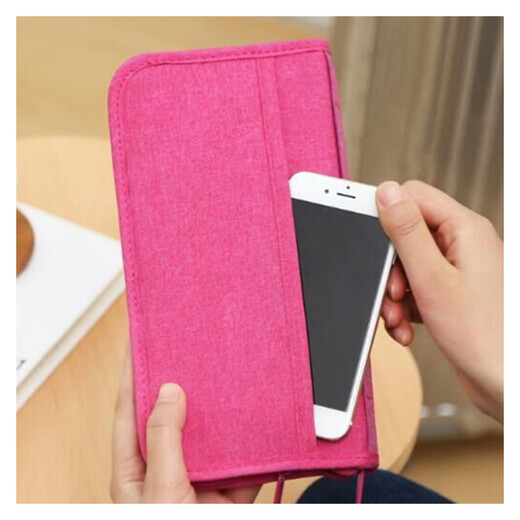 POSO Multi-functional ID storage bag ticket clip travel passport bag hand hold card bag wallet waterproof air ticket passport clip orange