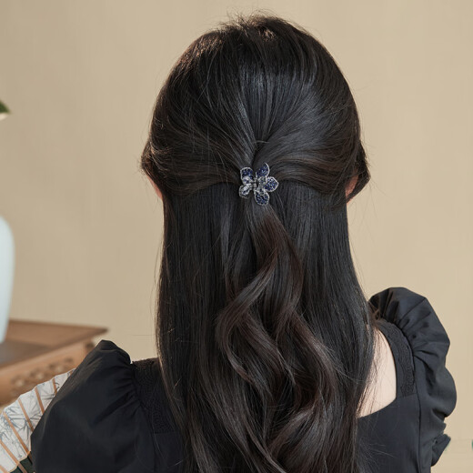 奇美拉（CHIMERA）水晶花朵小发抓夹女发饰刘海顶夹半扎披发发卡女生日礼物