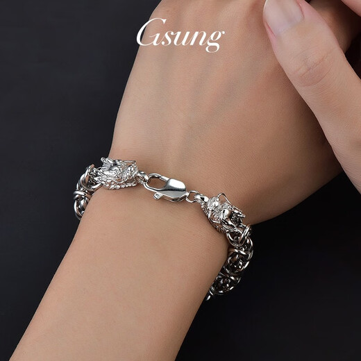 GsunG platinum men's faucet bracelet new domineering keel chain PT950 men's faucet bracelet platinum PT950 priced by the gram