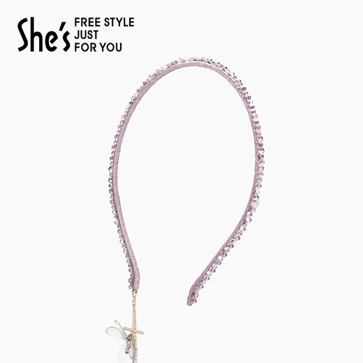 She s Akiko's love look original tulip tassel headband hairpin headdress high-end hair accessories birthday gift for women purple E0