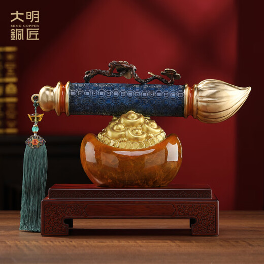 Ming Dynasty Copper Smith Cobre Money Para traer adornos de riqueza de apertura de los regalos de la oficina de la oficina de la oficina Decoración de la sala de estar Aventan los regalos de promoción