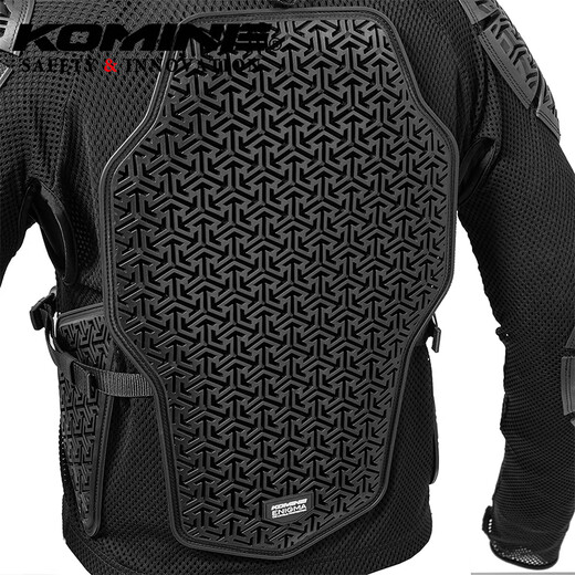 KOMINE SAFETY&INNOVATION越野摩托古风铠甲系列CE2级防摔全网眼高弹通风骑士护甲衣SK-844 黑色 L