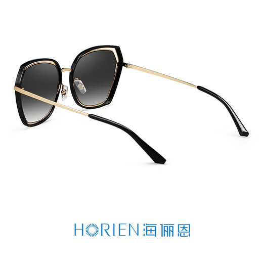 HORIEN (HORIEN) sunglasses, women's sun protection, myopia, sunglasses, big face, slimming driving mirror, N6621, gray film, N26P gray film
