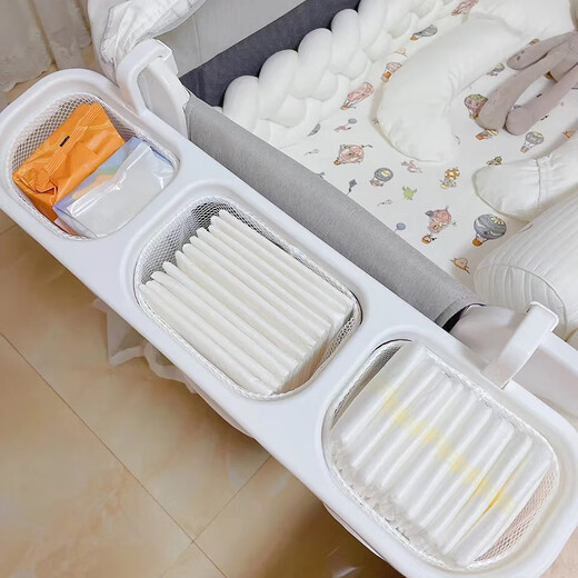Clcey Baby Game Fence Crame de berceau Bagure suspendue Sac à couches multifonctionnelles Sac de rangement de couches de couches de couches de couches