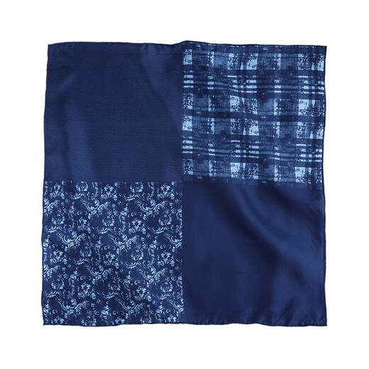 Hangzhou Seidenstraße Seidenschal Herren Summer Seiden kleiner Quadratschal Maulbeer Seidenschal Vater Mann Geschenk Sternenhimmel Blau
