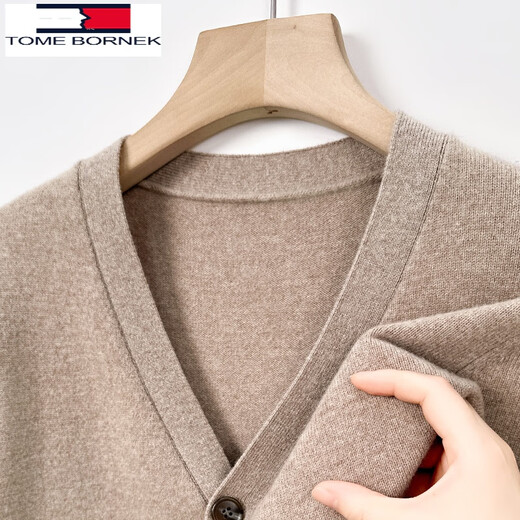 
Tommy Hee Kelly 100% Wool Knit Cardigan Men's Fall Middle-aged Father High-end Fashion Casual Sweater Jacket Autumn Clothes Black 165