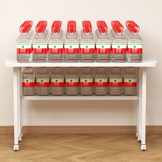 Puyos Folding Desk Home Bedroom Computer Desk Bedside Student Study Table Movable Wheeled Internet Celebrity Office Small Table Warm White Reinforced Steel Frame 23% Stable and Not Shaking Pulley Folding Bookshelf Model Length 80 Width 58 Height