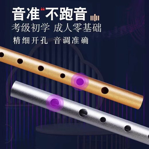 美度爱尔兰哨笛成人初学学生练习演奏学校6孔竖笛乐器 英式 六孔 C调 时尚黑-合金材质