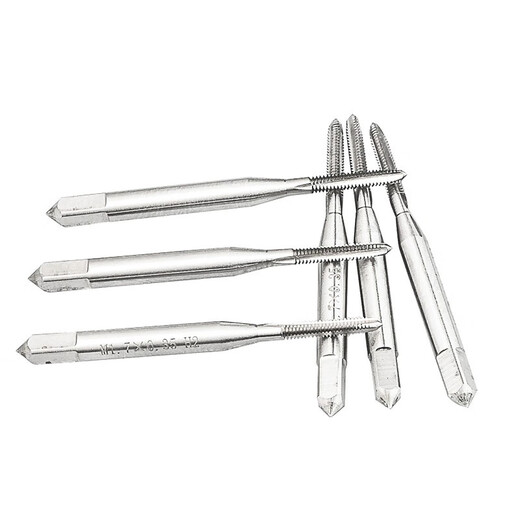 Micro small diameter thread tapping tap small drill bit M1M1.2M1.4M1.5M1.6M2 hand straight groove tap tapping needle M1-M2.5 (9 pieces set) comes with storage box