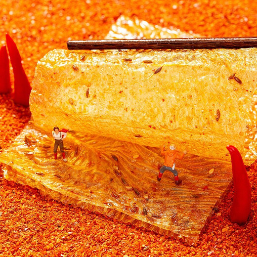 Genji old-fashioned spicy chips nostalgic casual snacks dried tofu spicy strips childhood tofu skin 200g