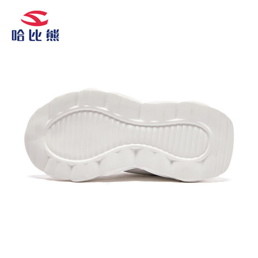 HOBIBEAR children's shoes spring and autumn children's sports shoes white shoes boys' shoes leather casual girls' shoes GS7593 white size 34