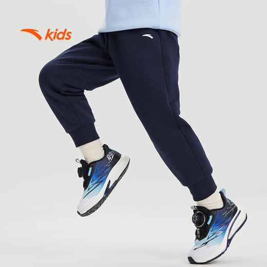ANTA children's pants for men and women 2024 winter plus velvet warm knitted sports pants A72447703J