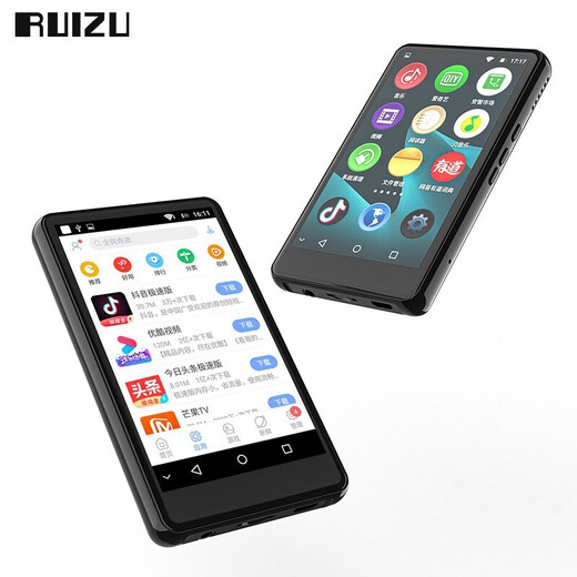 Ruizu H6 MP3/MP4 Android smart WIFI networked Bluetooth 4.0-inch external player Music video e-book lossless portable H6 16GB WiFi Internet access Bluetooth external version Player + 16G memory card [card reader]