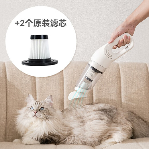 Nervous cat pet hair extractor electric cat hair cleaner cat and dog hair vacuum cleaner hair removal adsorption bed carpet short handle hair extractor (black) + 2 original filters
