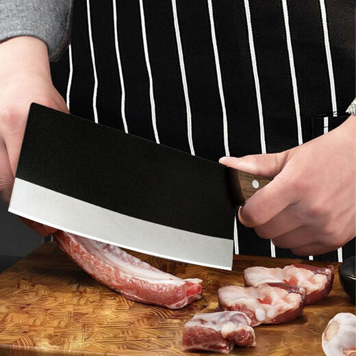 Couteau de cuisine forgé à la main de Zhang Xiaoquanping, couteau de cuisine, couteau à découper domestique Black Samurai, couteau à double usage avant et arrière, couteau à découper Black Samurai 1