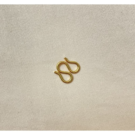 Tiansi M buckle 18K gold universal buckle S buckle gold-covered connecting buckle bracelet buckle head button connector gold necklace buckle accessories M buckle small (9*10mm)