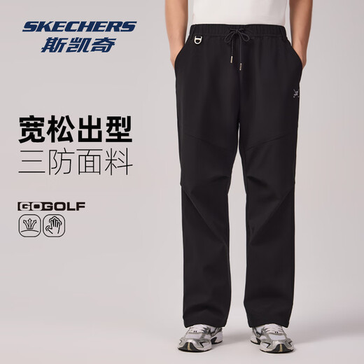 Skechers Casual Pants Men's Pants 2025 Autumn and Winter New Paratrooper Pants Loose Warm Straight Pants Outdoor Three-Proof Sports Pants