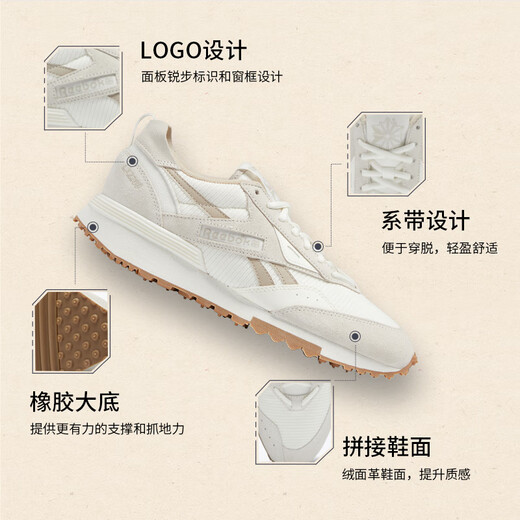 Reebok锐步男女情侣款LX美式复古运动休闲慢跑轻便跑步鞋官方正品 GY9764 深松绿 36