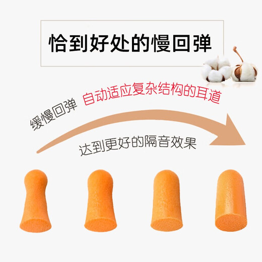 VIAN隔音耳塞防噪音旅行工作装修学习射击睡眠耳塞 Y1105隔音耳塞【10枚/盒】橙色