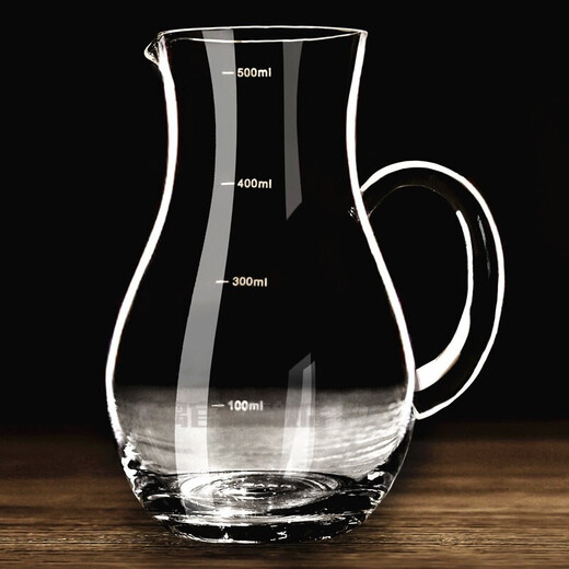 Winter glass thickened crystal glass liquor dispenser with scale household small jug foreign wine jug red wine decanter hotel flask gourd style 250ml (with scale)