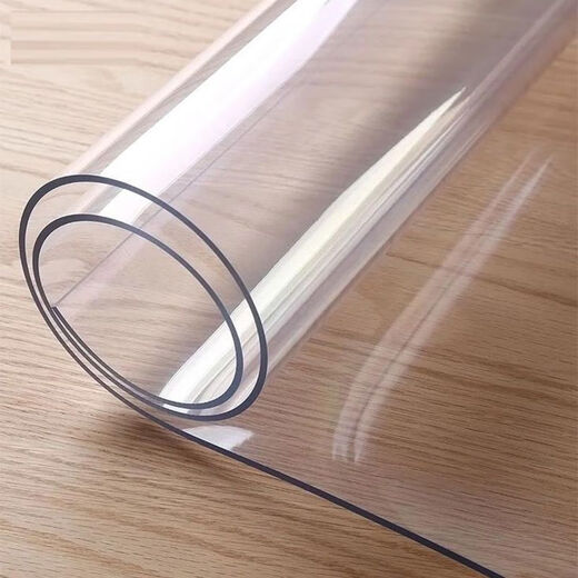 Feather Pocket Transparent PVC Tablecloth Soft Glass Waterproof, Oilproof and Anti-scalding Table Mat Rectangular Coffee Table Dining Table Mat Crystal Plate Tablecloth Upgraded Environmentally Friendly Pure Ultra-High Transparent 1.5 Style Width 70cm*130cm