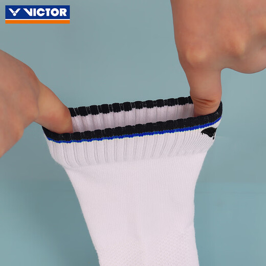 VICTOR Victory Badminton Socks Men's Thickened Towel Soled Sports Socks Mid-calf Socks Sweat-Absorbent Breathable Non-Slip Wear-Resistant SK112 SK149-F Nautical Blue One Size