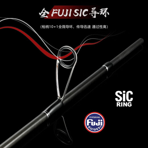 渔翘鳟鳜尊鳜S虫竿旗舰版鳟鳜鱼专用路亚竿超快调枪耐磨直柄独节鱼杆 2.06m C691MH+ 枪柄独节 渔翘尊鳜S路亚竿