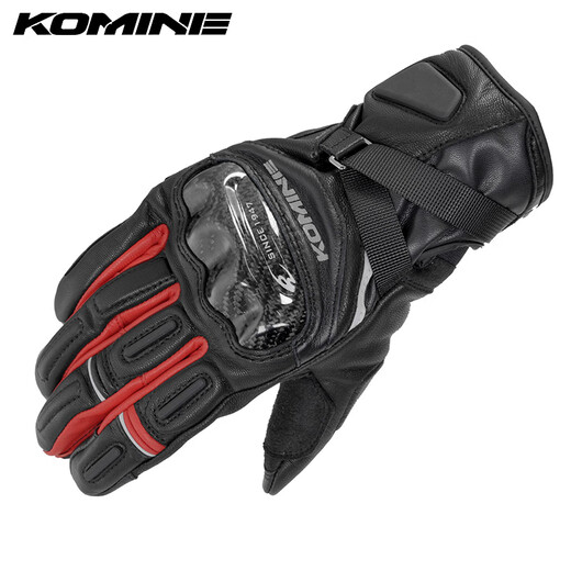 Komine Sicherheit/Innovation Japan Komine Herbst- und Winter-Fahrhandschuhe 819 Kohlefaserschutz 834 Schieber langen warmen Motorrad GK-844 Schwarzbraun [GK-844] XS