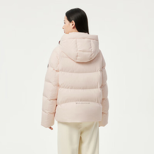Tambor Down Jacket Women's Short Fashionable Sports Removable Hood Versatile Warm Jacket 550386D Chaoyang Pink 165