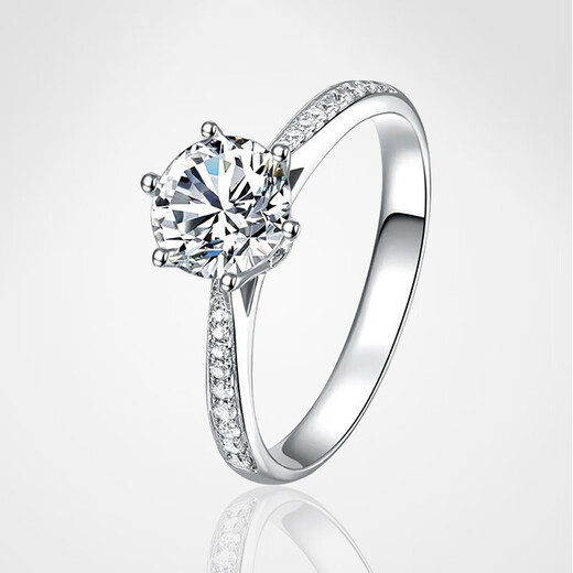 AVHE platinum diamond ring 18K gold royal princess full of diamonds artificially cultivated diamonds real diamonds. Looking for a wedding gift for a man to give to his girlfriend 18K gold royal princess diamond ring-80 points cultivated diamond D color VVS clarity