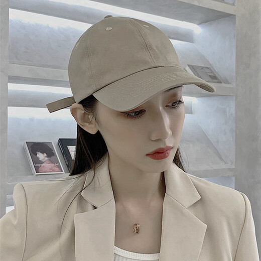 CHALL KITTY女士棒球帽时尚百搭软顶鸭舌帽子遮阳跑步休闲帽高端品牌2025新款 卡其色-品牌礼盒装高档高级感
