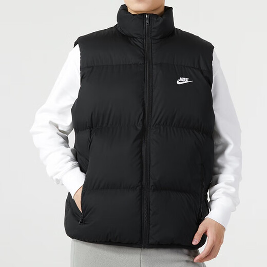 耐克棉服背心男装 2023秋冬新款户外跑步运动服防风保暖休闲马甲外套 FB7374-010 XL
