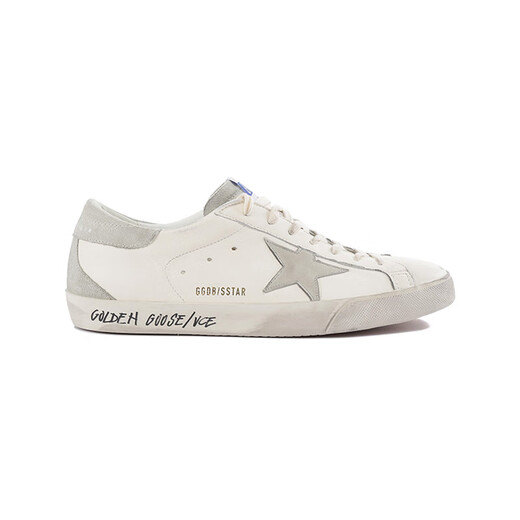 
GOLDEN GOOSE Golden Goose Men's Super Star Star Pattern Lace-up Retro Old Dirty Shoes GMF00102 F005359 11166 White Gray Tail Gray 41