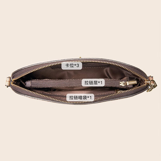 Gelozid Birthday Gift Handbag Women's Clutch Long Wallet Clutch Bag Shoulder Crossbody Bag Mother's Style Small Khaki (Handbag Style - Wrist Strap)