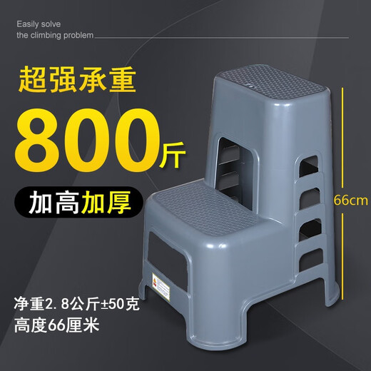 Jingwangrun Car Wash Stool Two-Step Stool Climbing Pedal Plastic Thickened Two-Step Ladder Steps Two-Level Portable A Type Blue Weight 2.2KG Load Bearing 200