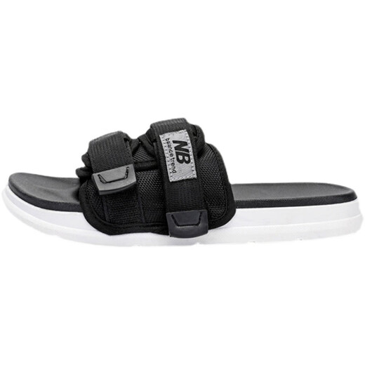 New Balance Sitio web oficial 2025 primavera y verano zapatillas de playa New Beach hombres y mujeres pareja casual Velcro Flip Flip 1050 Negro 43
