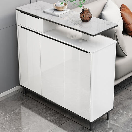 Suzhan-Schiefer, doppelseitiger Schuhschrank, Türeingangsschrank, einfacher moderner Lack, Trennwandtyp, Eingangsschrank, Lagerschrank, integriert in die Wand. RD6621, doppelseitiger Eingangsschrank, 80 cm lang, selbst installiert