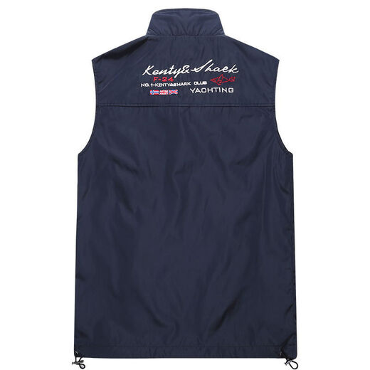 San Marci Paul Italien Gest Veste Men Affaire des affaires décontractées Clip de cheval masculin Line-Taille Sans manche Collier Collier Veste Men 9928-BLUE L 135-150JIN [Jin est égal à 0,5 kg]