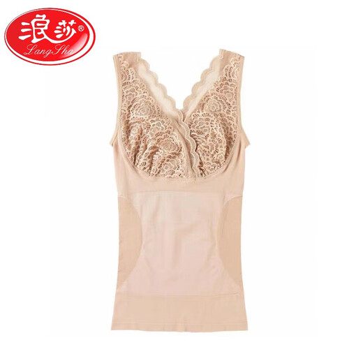 浪莎（LangSha）塑身衣上半身夏季紧身上衣薄款束腰收腹背心女束身衣塑形美体内衣 黑色 L(适合115-130斤)
