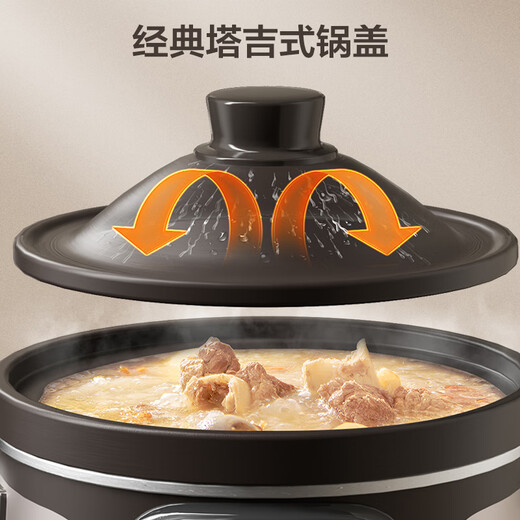 SUPOR quick-cooking electric stew pot, electric casserole, electric stew pot, purple casserole, bird's nest stew pot, porridge cooking tool, porridge pot, 5L capacity DG50YC887
