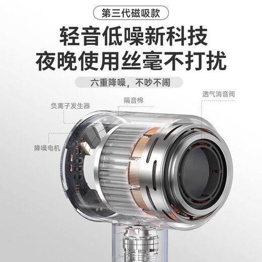 Chizu Huaqiangbei 2024 Top Equipped with 3.5 Billion Negative Ions for Hair Care Leafless Hair Dryer for Household Silent Negative Ions with High Power and Does Not Harm Hair High Speed and High Wind Power Hair Dryer Officially Equipped New Starlight Silver 3.5 Billion Negative Ions Hair Care 10s Quick Dry Top Ten Hair Dryers Dynamic Hot and Cold Wind Repair Damaged Hair 1.8 Meter Cord