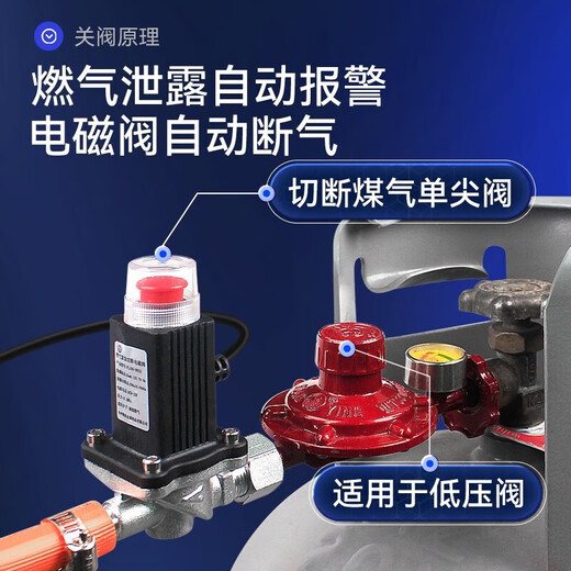 Likean Likean Technology Gas Alarm Liquefied Gas Tank Hotel Household Kitchen Commercial Gas Leakage Alarm Automatic Cutting Safety Valve 719 Small Catering Commercial Model + 1 Wireless Cutting Valve